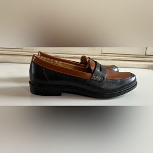 - Hotter Comfort Concept Women’s Shoes Size 6 “Dorset” Tan & Navy Loafers